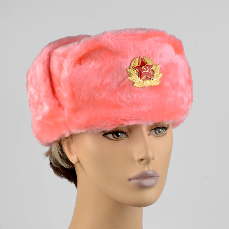 Funky Pink Russian Ushanka Hat