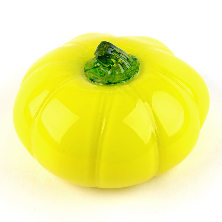 Art Glass Yellow Pumpkin