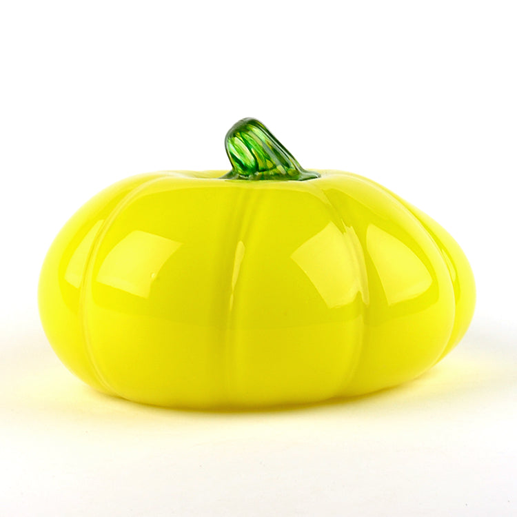 Art Glass Yellow Pumpkin