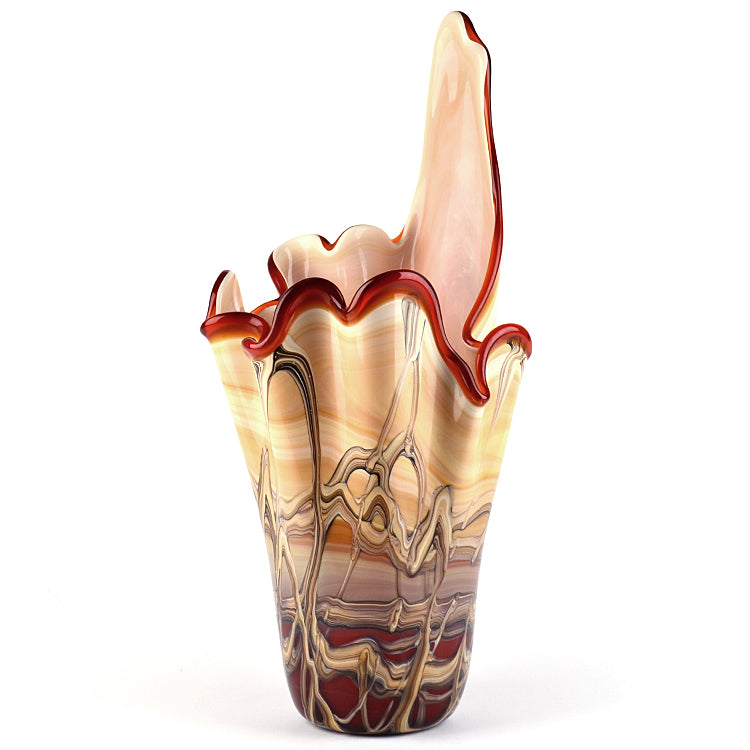 Russian Art Glass Fantasy Vase