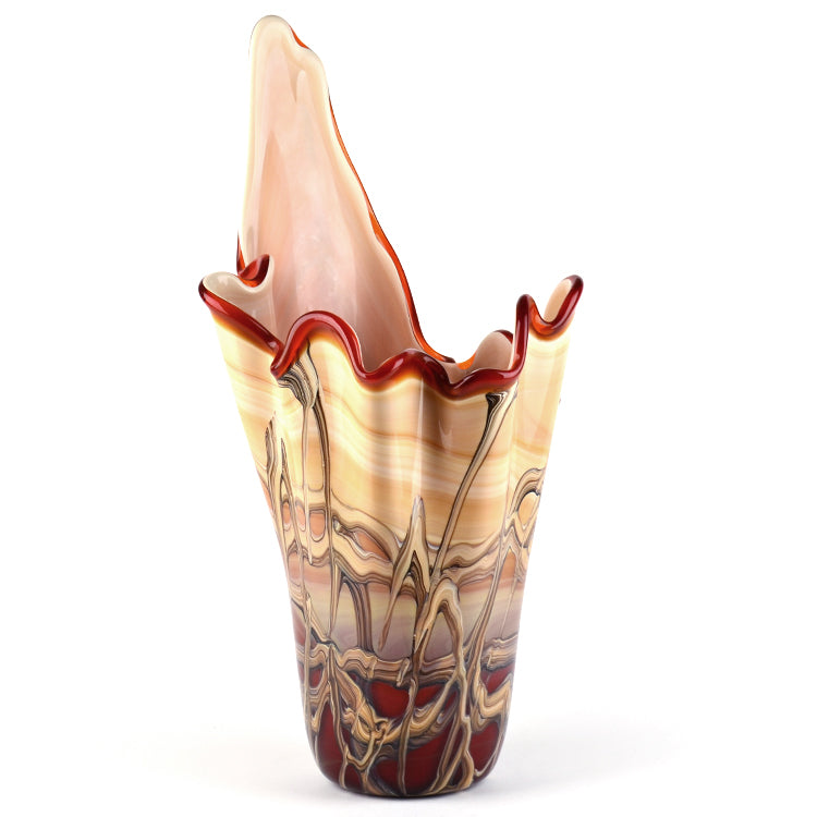 Russian Hand-Blown Art Glass Vase