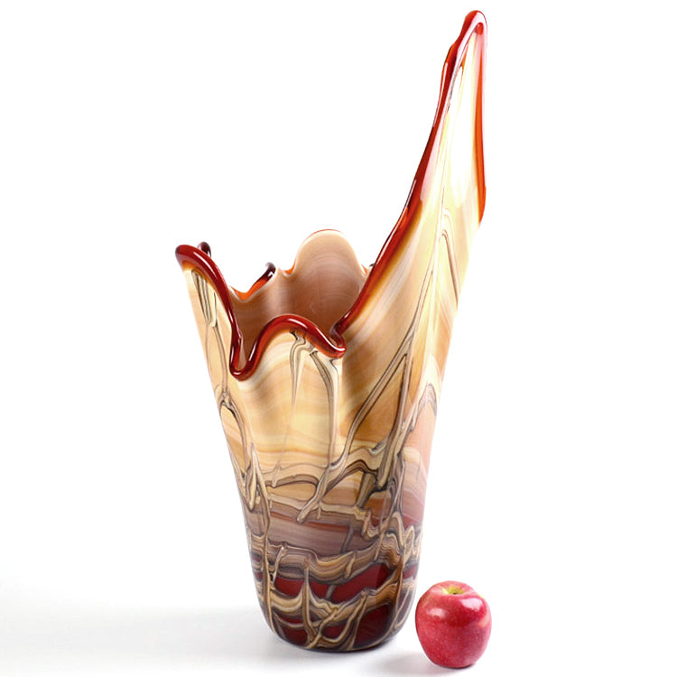 Russian Hand-Blown Art Glass Vase