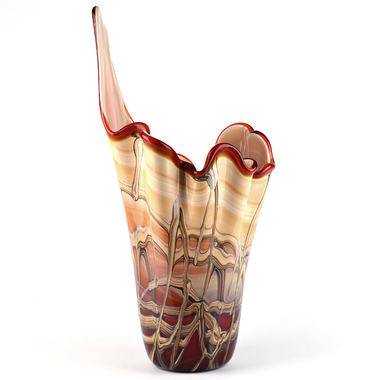 Russian Hand-Blown Art Glass Vase