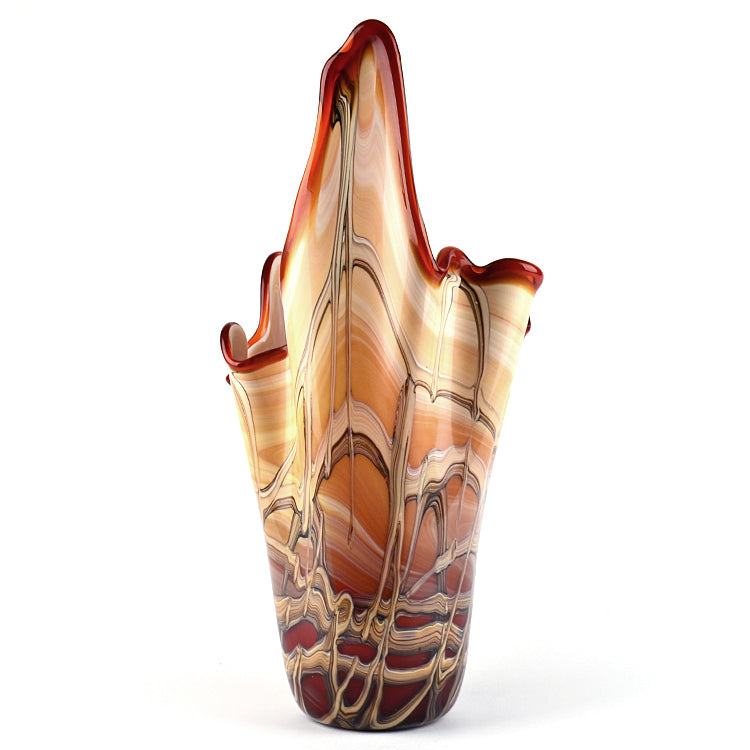 Russian Hand-Blown Art Glass Vase
