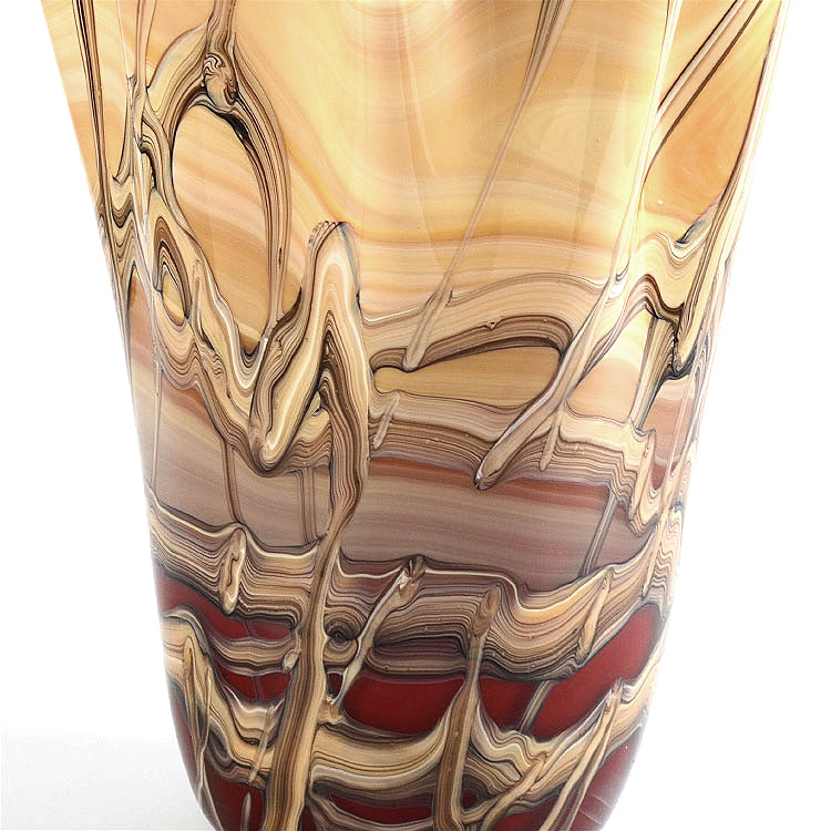 Russian Hand-Blown Art Glass Vase