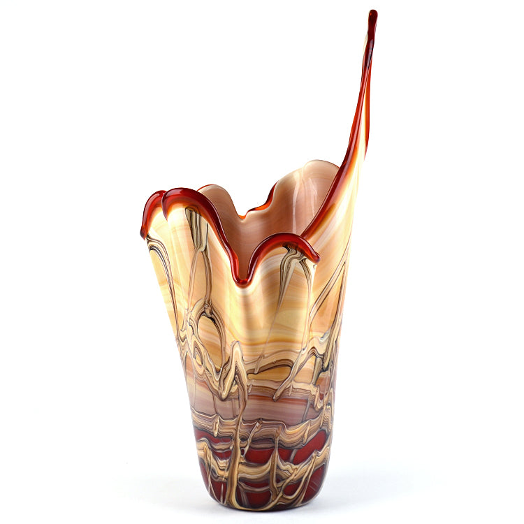 Russian Hand-Blown Art Glass Vase