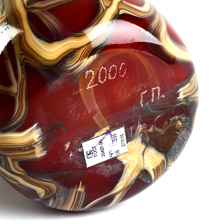 Russian Hand-Blown Art Glass Vase