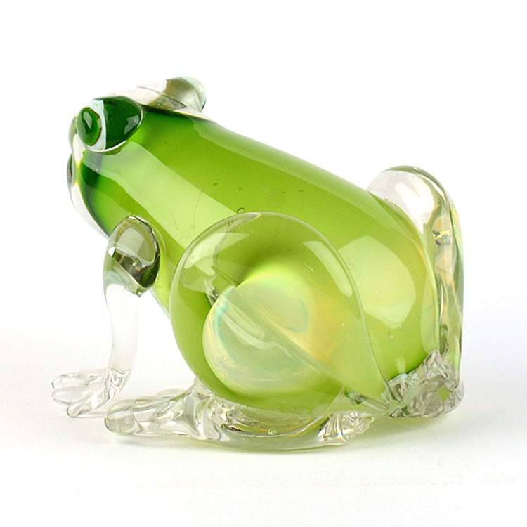 Handsome Glass Blown Green Frog