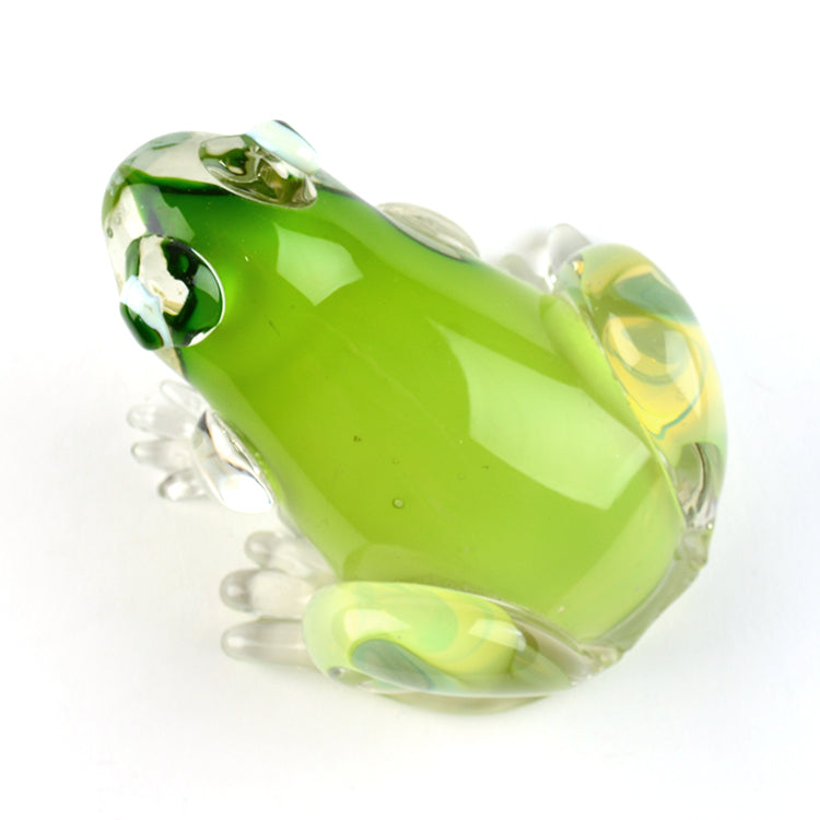 Handsome Glass Blown Green Frog