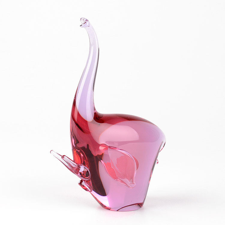 Pink Elephant Art Glass