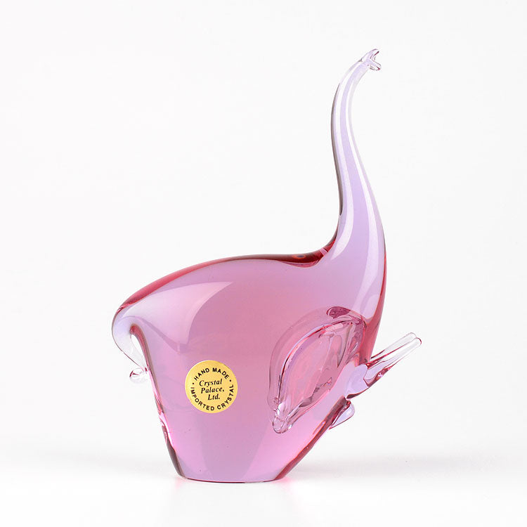 Pink Elephant Art Glass