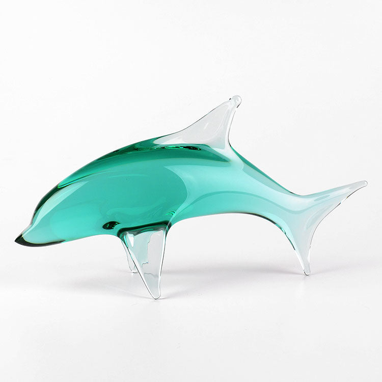 Elegant Dolphin Art Glass