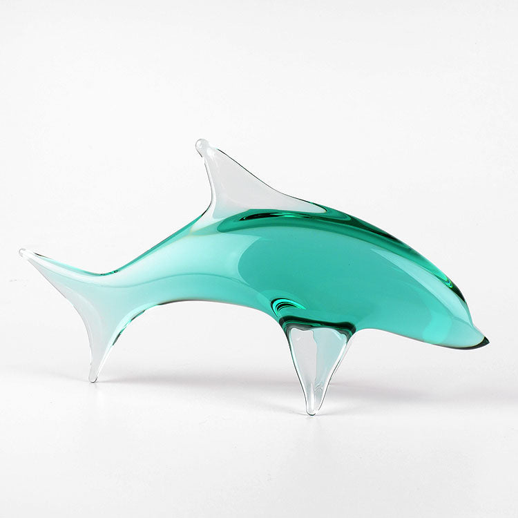Elegant Dolphin Art Glass
