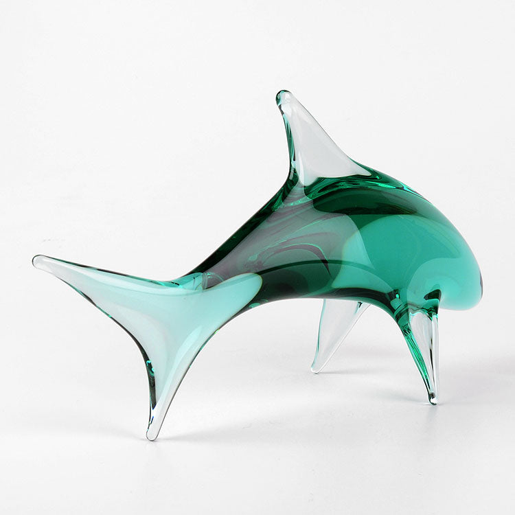 Elegant Dolphin Art Glass