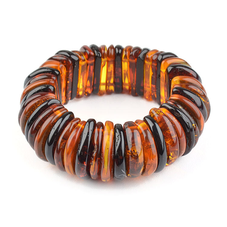 Multi-Colored  Natural Amber Bracelet
