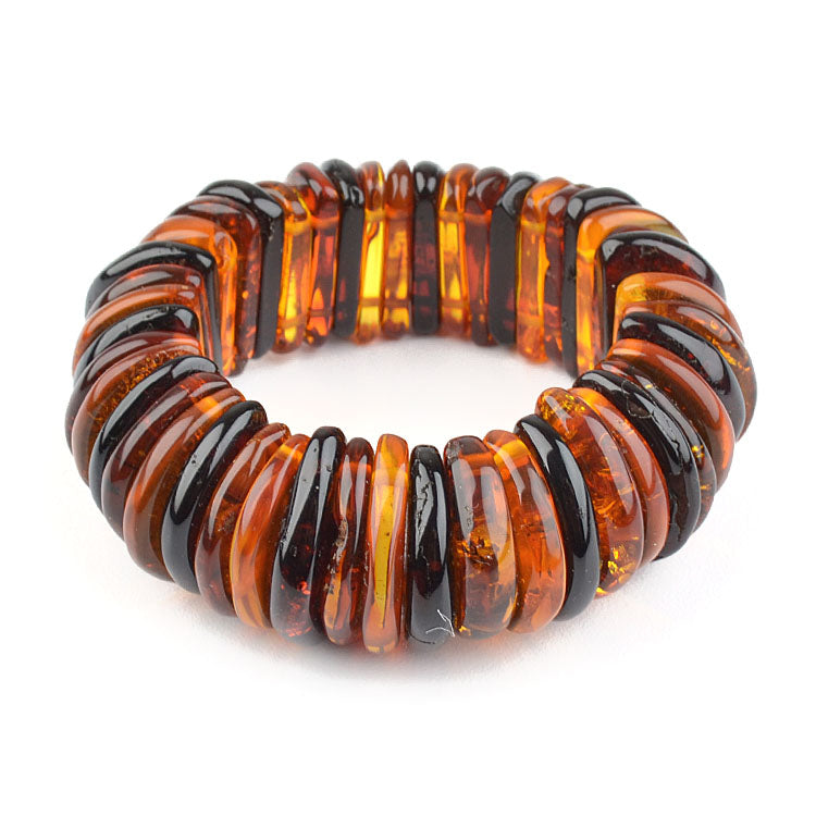 Multi-Colored Natural Amber Bracelet