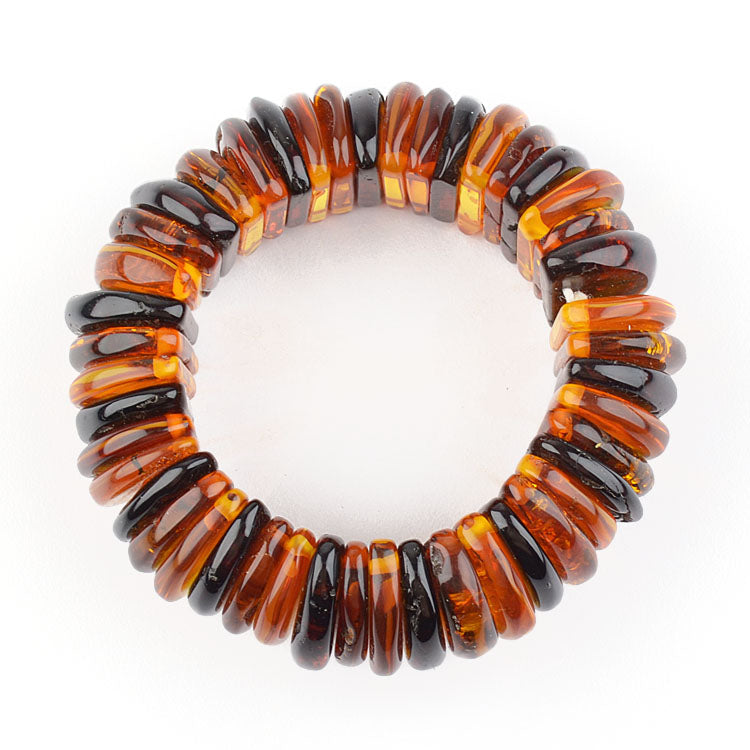 Multi-Colored Natural Amber Bracelet