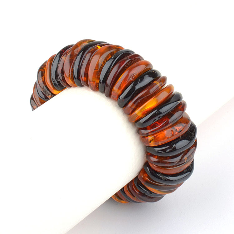 Multi-Colored Natural Amber Bracelet