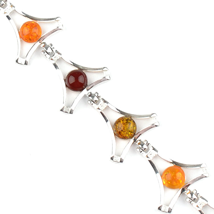 Amber Tri-Color Ball Bracelet