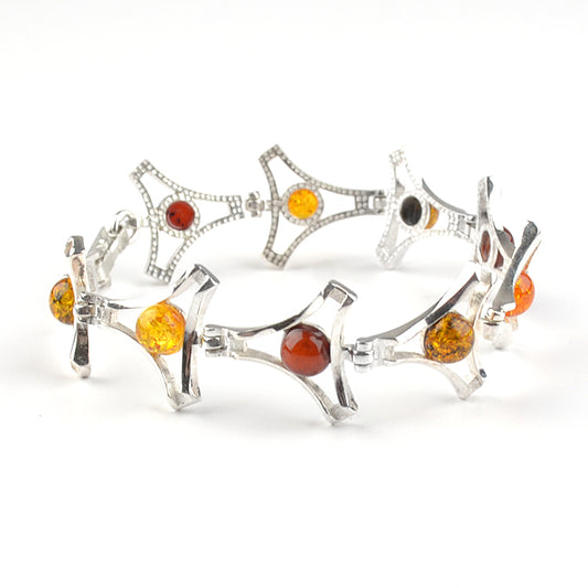 Amber Tri-Color Ball Bracelet