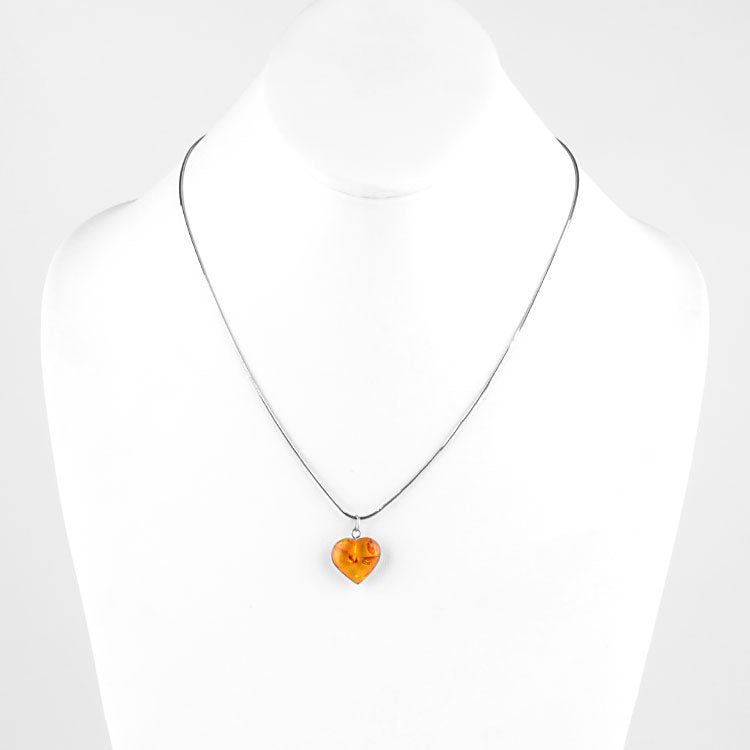 Amber Heart Pendant