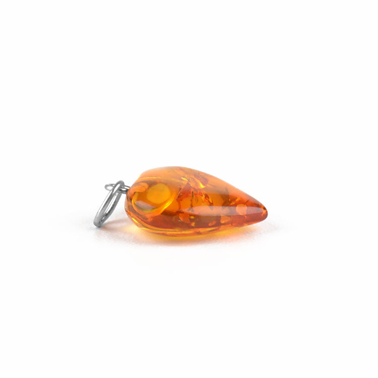 Amber Heart Pendant