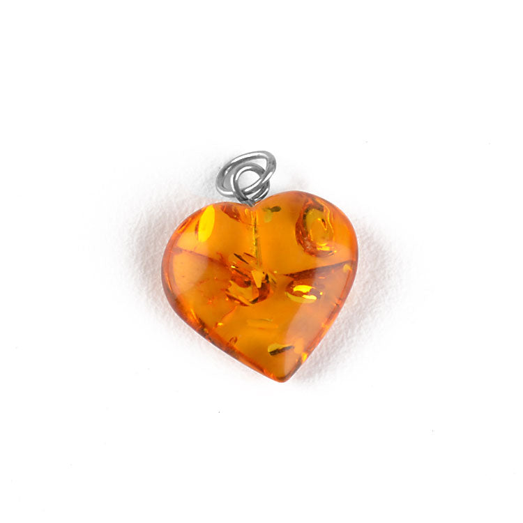 Amber Heart Pendant