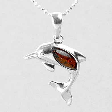 Amber Dolphin Pendant