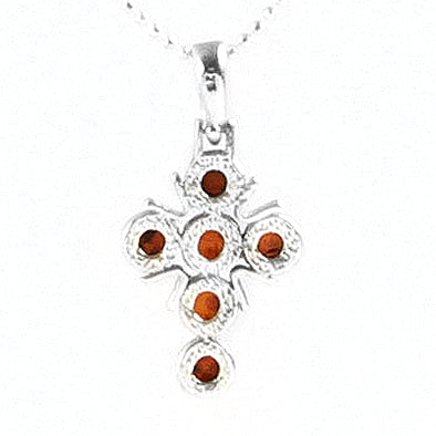 Small Honey Amber Cross Pendant