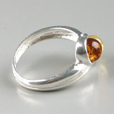 Two-Stone Amber Ring