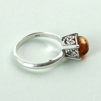 Unique Honey Amber Ring