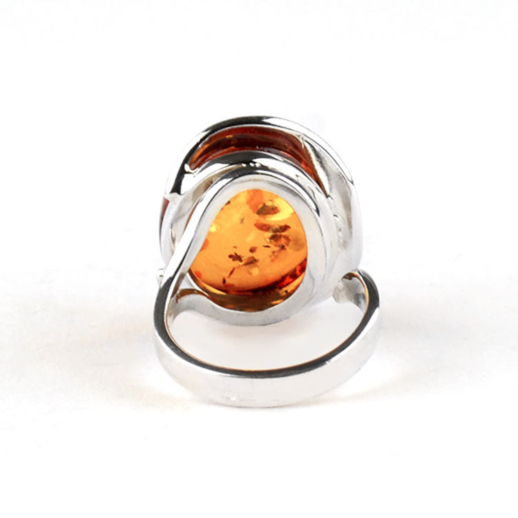 Delicate Honey Amber Ring