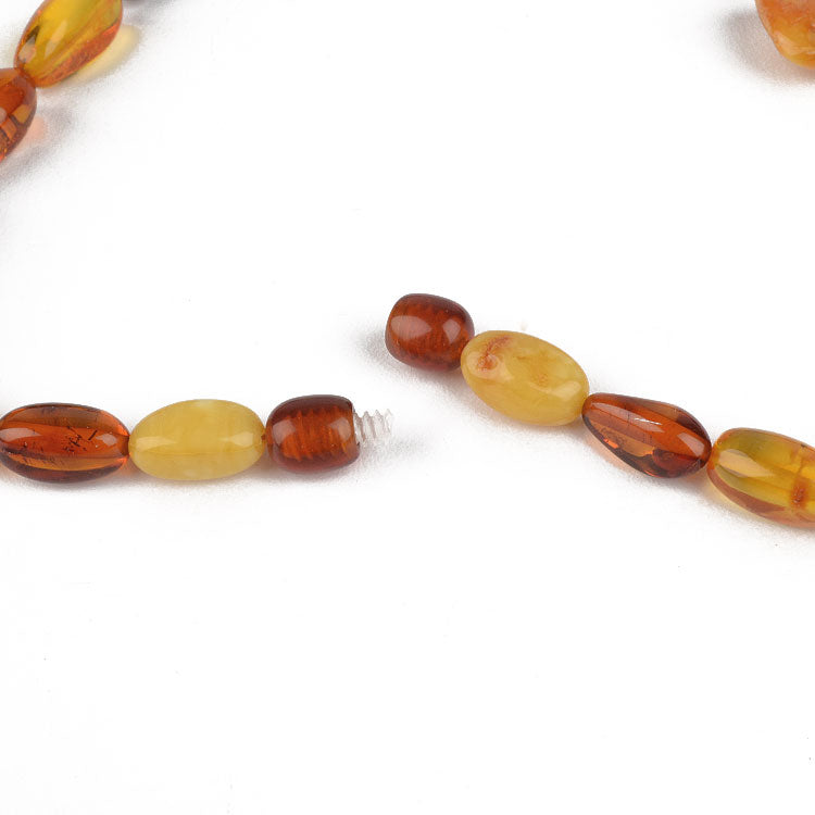 Multi-Colored Natural Look Amber Necklace