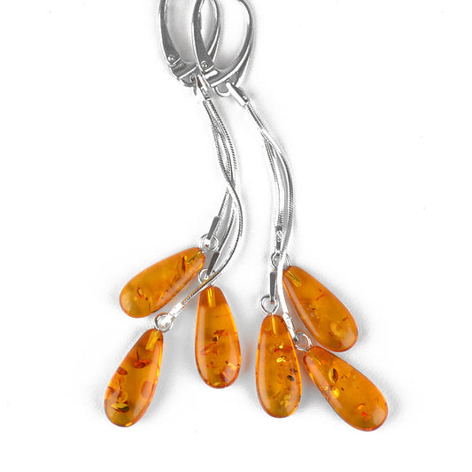 Drops Of Honey Amber Earrings