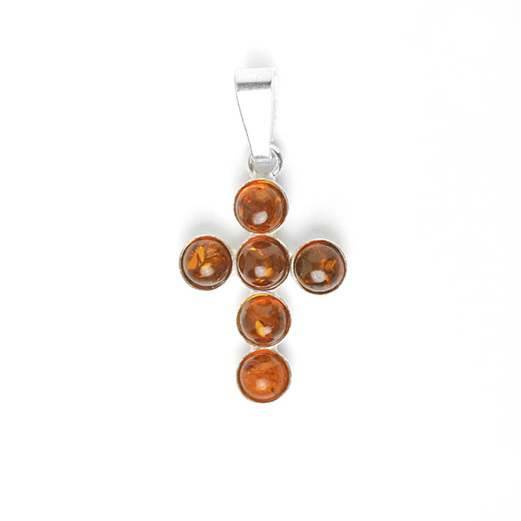 Timeless Amber Cross Pendant