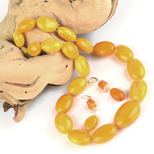 Classic Butterscotch Amber Necklace Set