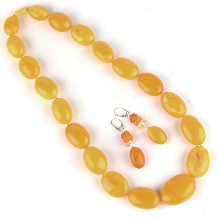 Classic Butterscotch Amber Necklace Set
