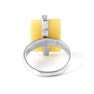 Butterscotch Amber Rectangle Cocktail Ring