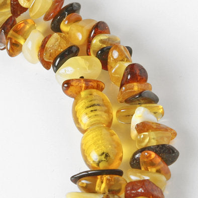 Two Yards of Multi-colored Amber Necklace