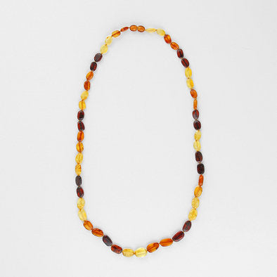 Multi-colored Amber Strand Necklace