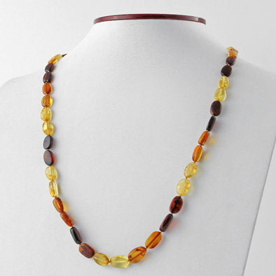 Multi-colored Amber Strand Necklace