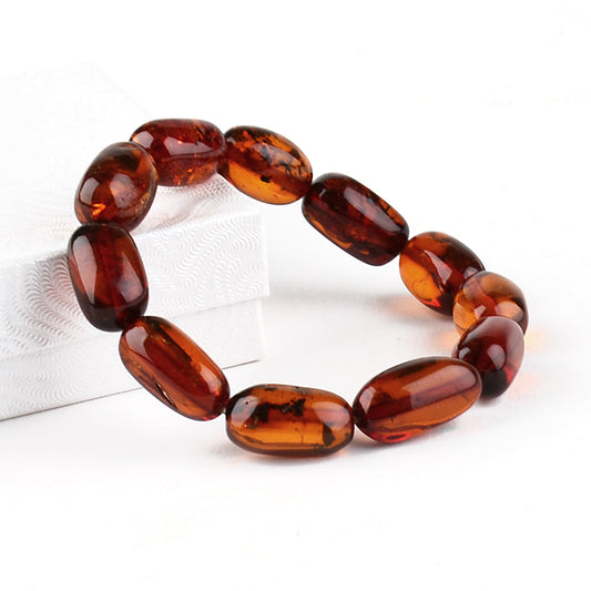 Dark Honey Amber Stretch Bracelet