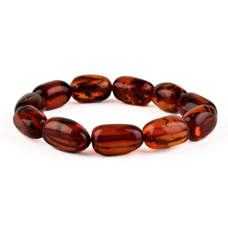 Dark Honey Amber Stretch Bracelet