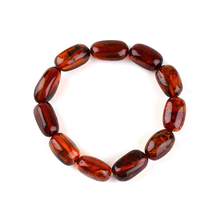 Dark Honey Amber Stretch Bracelet