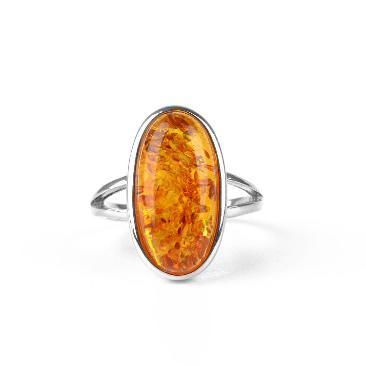 Perfect Oval Classic Amber Ring