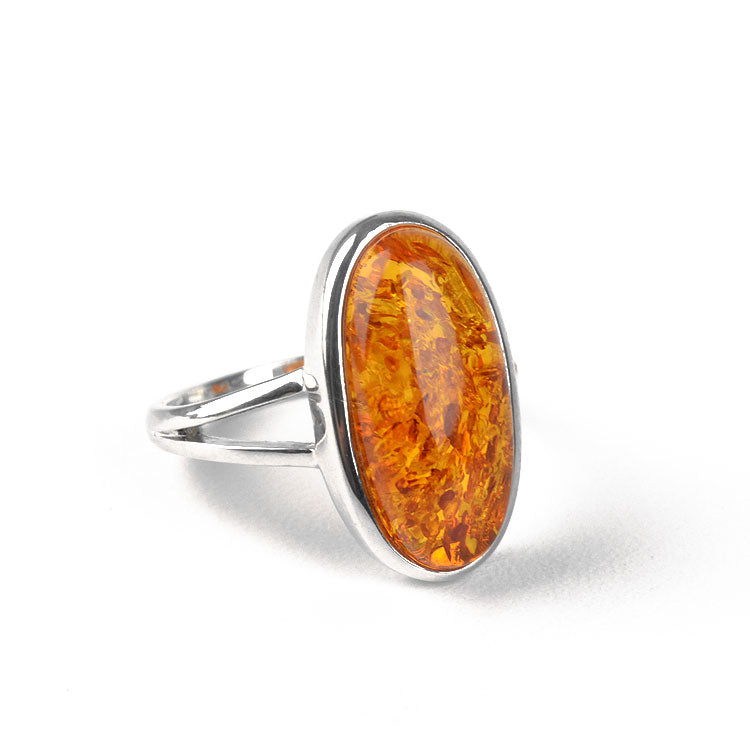 Perfect Oval Classic Amber Ring