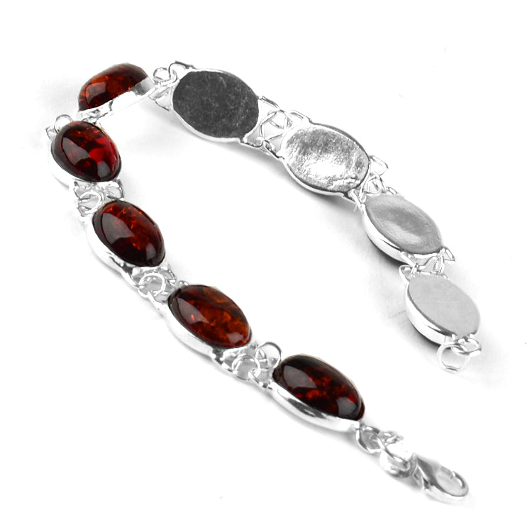 Elegant Cherry Amber Chain Bracelet