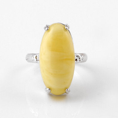 Large Butterscotch Oval Ring