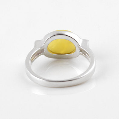 Modern Butterscotch Amber Ring