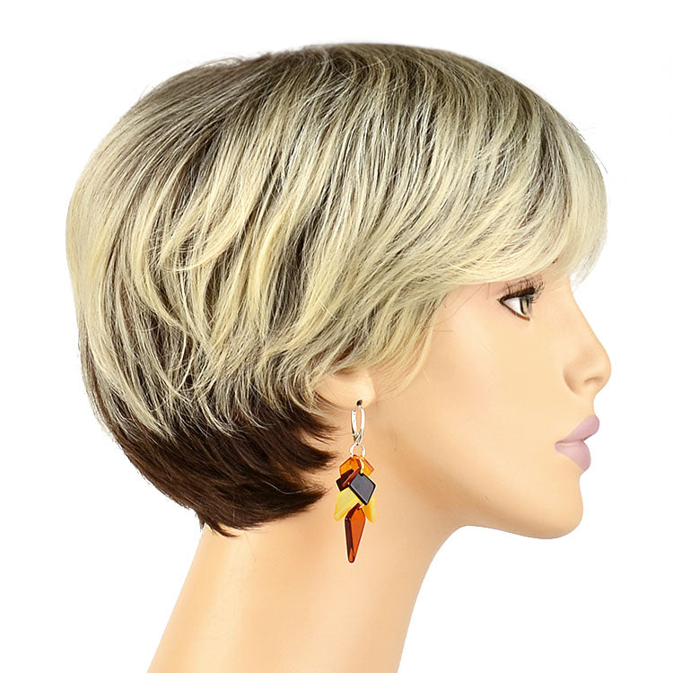 Multi-colored Amber Cluster Cascade Earrings